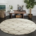 thumbnail image 3 of SAFAVIEH Hudson Arline Geometric Shag Area Rug, Ivory/Beige, 7' x 7' Round, 3 of 8