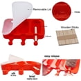 thumbnail image 2 of Homemade Popsicle Silicone Molds with Lid Popsicle Molds BPA-Free, Ice Pop Molds with 3 Cavities, Cake/Ice Cream/Popsicle Maker Easy Release, with 100Popsicle Sticks (Set of 2 Red), 2 of 8