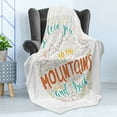thumbnail image 4 of Saying Soft Flannel Fleece Blanket, I Love You to the Mountains and Back Words Valentines Day Theme Exploration Outdoors, Cozy Plush for Indoor and Outdoor Use, 60" x 80", Multicolor, by Ambesonne, 4 of 5