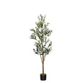 thumbnail image 6 of 6ft Artificial Olive Tree, 6 Feet Tall Faux Olive Tree, Potted Fake Plants with Realistic Branches and Lush Leaves for Home Indoor Decor, 6 of 8