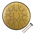 thumbnail image 1 of Tambor de acero 6 pulgadas 11 tonos de acero lengua tambor D-Key mano Pan tambores con baquetas percusión instrumentos musicales Tomshoo Tambor de acero, 1 of 6