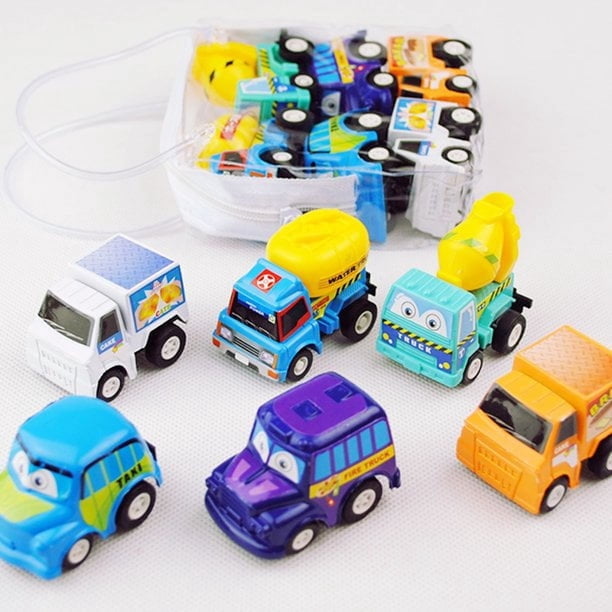 Newtic – 6 Mini Voitures à Friction En Alliage – Véhicules De Ville – Dès 3 Ans – Cadeau Anniversaire