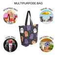 thumbnail image 7 of FORMRS Womens Canvas Tote Bag with Zipper Inner Pocket Shoulder Handbag, Orange Halloween Ghosts, 7 of 7