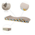 thumbnail image 3 of THE LICKER STORE Eero 32" Modern Cardboard Foldable Lounge Cat Scratcher with Catnip, Blue/Orange, CSR1011A, 3 of 9