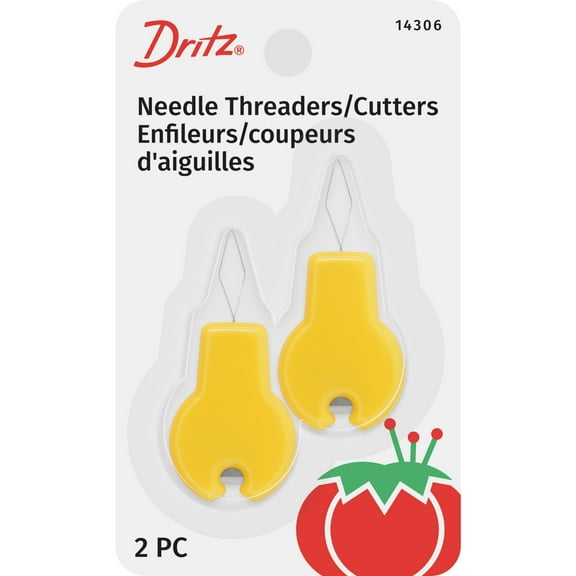 Dritz Needle Threaders with Cutter for threading needles, sewing and stitchery, 2 Piece