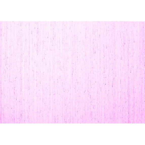 Ahgly Company Indoor Rectangle Solid Pink Modern Area Rugs, 7' x 10'