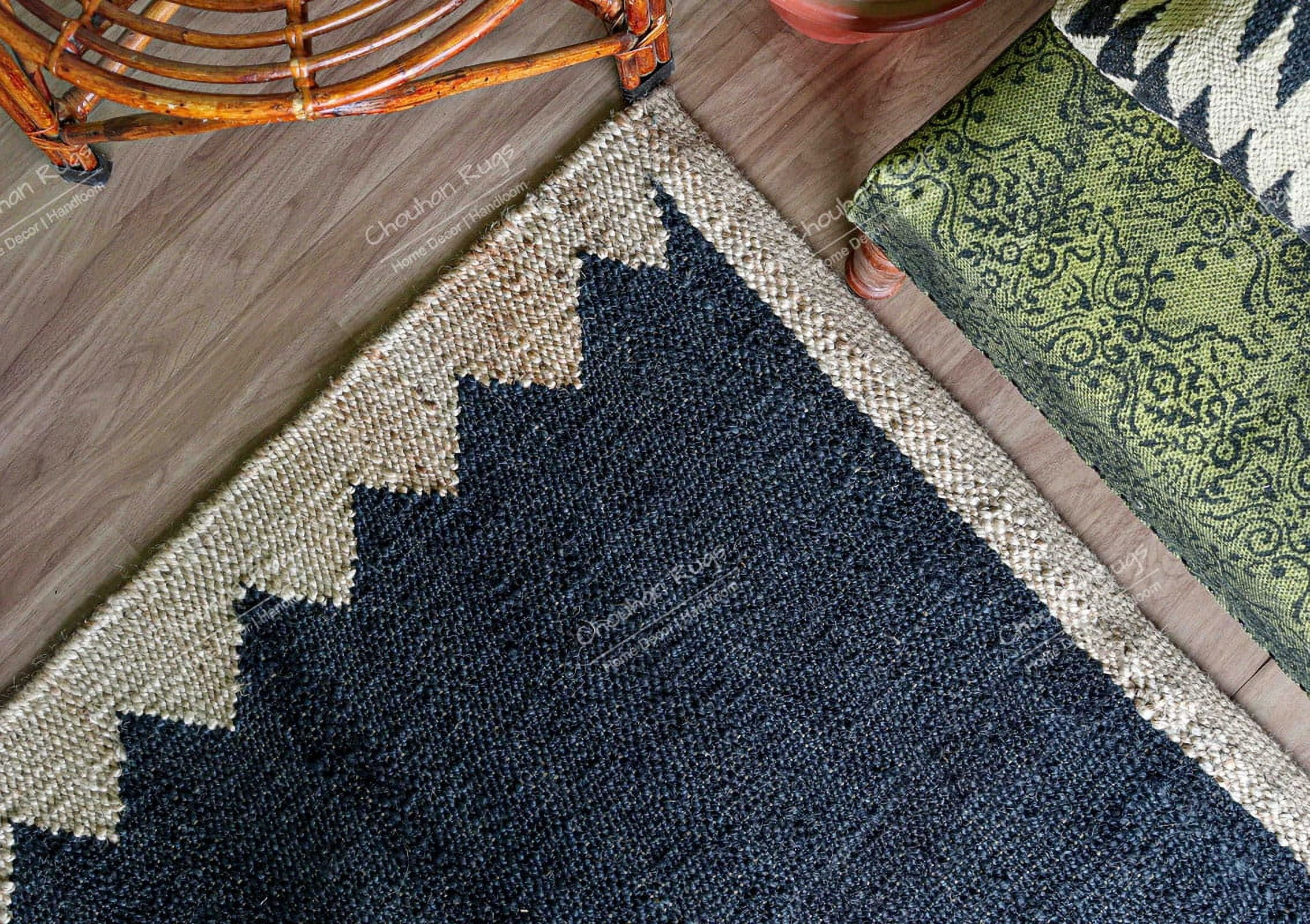 Chouhan Rugs Natural Jute Hemp Rug Bohemian Rug Decor Rug Handwoven Rug Custom Rug Decorative Rug