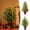 C, variant on Unlit Artificial Christmas Tree, 18in Realistic Encrypted Green Tabletop Mini Xmas Tree with Burlap Base for Mantel Shelf Small Space Holiday Decor
