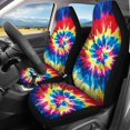 thumbnail image 3 of Uourmeti Tie Dye Burst Print Car Seat Covers Soft Car Seat Covers Full Set, Washable Compatible with Truck Sedans, 3 of 9