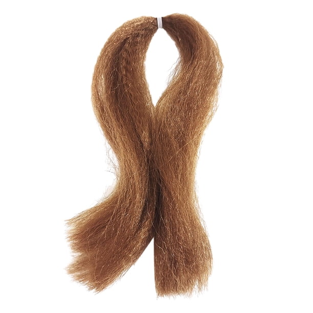 Hilo para atado de moscas, señuelo para hacer moscas, suministros para atar moscas secas y húmedas, alambre de pesca con mosca, fibra larga para carpa Marrón