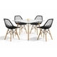 thumbnail image 1 of Set de comedor Cristal 120 cm Mundo In Oslo y 4 sillas Eames Vento Negro Minimalista, 1 of 10