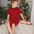 thumbnail image 4 of Balery Red Rose Conjunto de Pijama Infantil de Manga Corta con Estampado – Ropa de Dormir de Algodón Suave-Medium, 4 of 6
