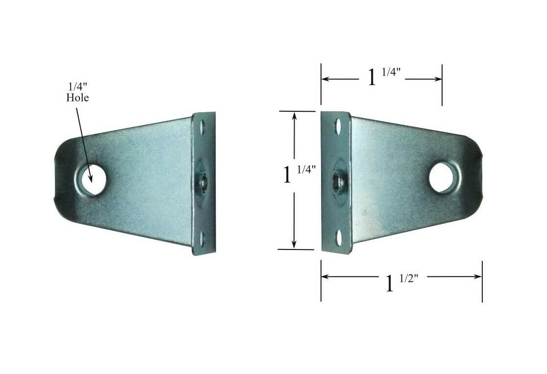 All Metal 2" Wood Blind HOLD DOWN BRACKETS + BOTTOM PINS for Doors