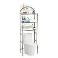 thumbnail image 1 of Over Toilet Storage Rack, 3 Tier Freestanding Metal Bathroom Organizer Shelf, Compact Towel and Toilet Paper Storage, Easy Assembly for Small Spaces, Black, 1 of 8