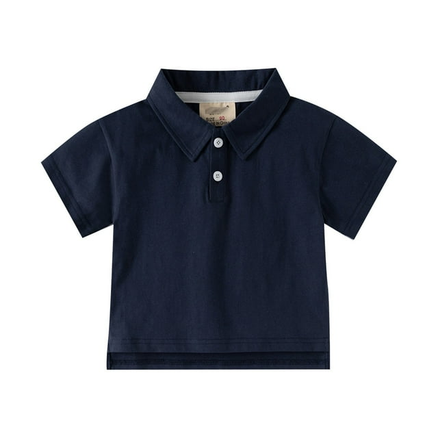 Polo Garçon Uni Polo Garçon Rugby à Boutons Manches Courtes Polo Garçon 8-10 Ans