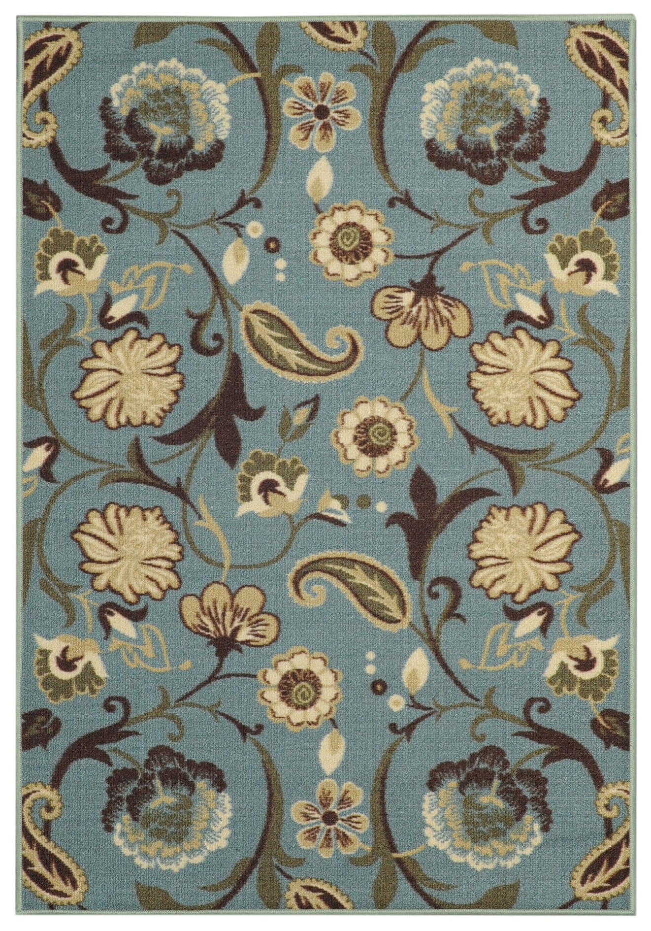Maxy Home Hamam Collection HA-5026 (Non-Skid) Rubber Back Doormat 18-inch-by-31-inch 1'x2' by Rugnur