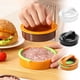 thumbnail image 1 of Prensa De Carne De Plástico Prensa antiadherente para hamburguesas, hamburguesas rellenas y hamburguesas de carne, fácil de limpiar (negro, 1 unidad) JASKFLY, 1 of 9