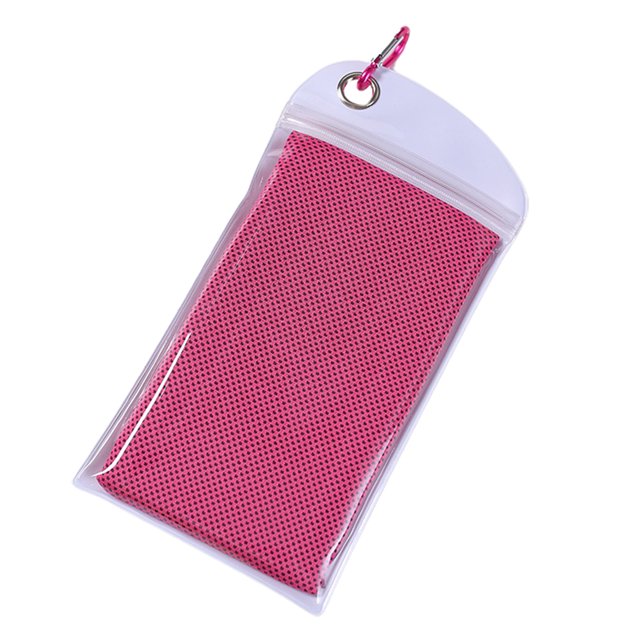CSChome Solid Color Cooling Towel with Carrying Case Friendly to Skin, Breathable Quick Drying Super Absorbent Towel for Sports Travel Gym