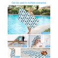 thumbnail image 5 of Beach Towel Palm Trees Bath Pool Towels Tropical Plant Coconut Blue Stripes Absorbent Beach Towel Soft Large Quick Dry Lightweight Camping Travel Sports Yoga Gym Swim Towels for Adult 35x70 Inch, 5 of 9