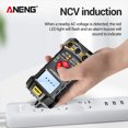 thumbnail image 1 of ANENG Backlit NCV Digital Multimeter Portable 9;99A Voltmeter Ammeter Ohmmeter AC/DC Voltmeter Auto Range Tester Volt Ohm Measurement Meter with Flashlight, 1 of 9