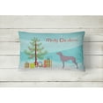 thumbnail image 2 of Carolines Treasures BB8442PW1216 Weimaraner Christmas Canvas Fabric Decorative Pillow, 12H x16W, multicolor, 2 of 3