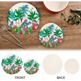 thumbnail image 3 of SKYSONIC 2 pcs Tropical Peacock Landscape Pot Holders Trivets, Heat Resistant Trivets,Palm Flamingo Exotic Cotton Thread Weave Mats for Hot Pads Pans Pot Bowl Teapot, 3 of 7