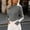 Gray, variant on Black Women'S Tops Slim Layer Tops Long Sleeve Casual Mock Neck Sweaters Tops,Free Size