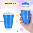 thumbnail image 3 of 50 Pcs Disposable Plastic Cups MODANU 16 oz Party Cups Drinking Cups for Birthday Party Camping Indoor Outdoor Drinking Events Beverage Beer Juice Wine Water Friend Family (Blue), 3 of 6