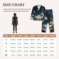 thumbnail image 4 of Hirioo Artistic Starry Sky Moon Book for Women's Pajama Sets 2 Piece Pjs Women's Long-Sleeved Pajama Set Button Down Sleepwear,S-XXL-Large, 4 of 7