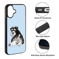 thumbnail image 2 of WIRESTER Shockproof Soft Rubber Cover Case for Apple iPhone 17 6.3" 2025, Schnauzer Dog Butt Looking Back On Light Blue Background, 2 of 5