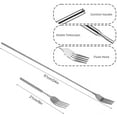 thumbnail image 6 of Long Fork Prank Retractable - 8.5 to 24" Telescopic Extended Comically Long Spoon Set, Stainless Steel Expandable Handle Cutlery Tableware, Extendable Dinner Dessert BBQ Fruit Telescoping Fork, 6 of 7