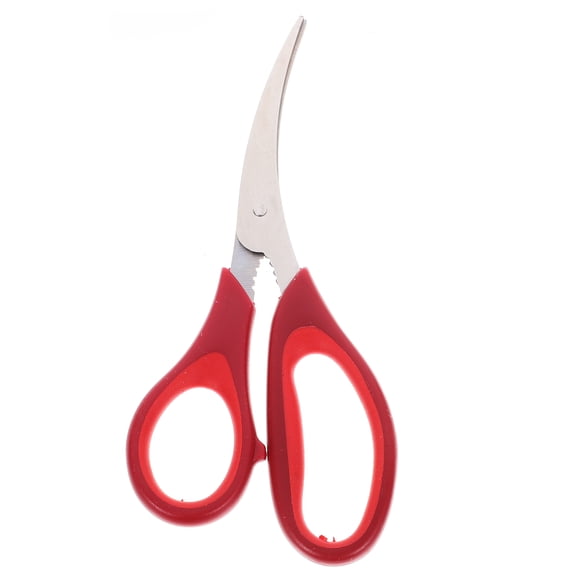 Soimiss Kitchen Shrimp Shears  Stainless Steel Ergonomic Handle Red