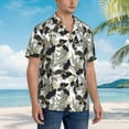 thumbnail image 3 of Sikiie Abstract Watercolor Print Men's Hawaiian Shirt, Summer Beach Button Pocket Short Sleeve T-Shirt,Medium, 3 of 7
