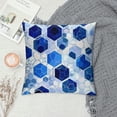 thumbnail image 2 of Pratyus Hexagonal Shapes Blue White Modern Farmhouse Rustic Decorative Couch Pillow Cases with Zipper Home Decor for Home Decor Pillow Case 1PC 18x18in, 2 of 5