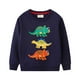 thumbnail image 2 of Sudaderas con capucha y bordado de dinosaurios para niños de 2 a 7 años, ropa para niños, suéteres de manga larga, tops de otoño y primavera, 2 of 4