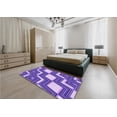 thumbnail image 5 of Ahgly Company Machine Washable Indoor Rectangle Transitional Purple Amethyst Purple Area Rugs, 6' x 9', 5 of 7