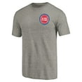 thumbnail image 2 of Men's Gray Detroit Pistons Primary Logo Left Chest Distressed Tri-Blend T-Shirt, 2 of 3