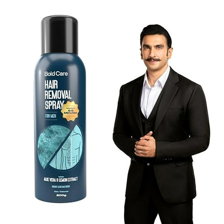 Bold Care Hair Removal spray for men 200 ml – Fast & Painless Body Hair Removal Spray for Smooth Back Chest Legs Arms underarms with Aloe Vera & Lemon Extract – 1 Pack | hair remover private parts Bold Care Hair Removal spray for men 200 ml – Fast & Painless Body Hair Removal Spray for Smooth Back Chest Legs Arms underarms with Aloe Vera & Lemon Extract – 1 Pack | hair remover private parts