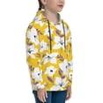 thumbnail image 3 of Picia Lilies Flowers Pattern Youth Hoodie - Warm Pullover Sweatshirt with Kangaroo Pocket, Ideal for Boys and Girls-Small, 3 of 6