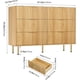 thumbnail image 3 of Qinaqin 6 Cajón Fluted Madera cm de Profundidadresser para Dormitorio A Grande Moderno Chest con Profundidadorado Alturaandles Ideal Living, 3 of 7