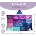 thumbnail image 2 of Gifts for Wife Wearable Blanket Hoodie Purple Plaid Best Wife Ever Gifts Presents for Wife Blanket Birthday for Wife from Husband, 2 of 6