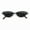 Black (Black), variant on Women's Y2K Cat Eye Sunglasses Thin Metal Oval Frame Lightweight Gold, Black
