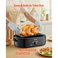thumbnail image 6 of 18QT Fast-Cooking Electric Roaster Oven with Self-Basting Lid,Adjustable Temperature (150-450°F),Defrost & Warm Functions, Removable Non-Stick Pan & Rack – Ideal for Turkey, Meat, and Home Roasting, 6 of 11