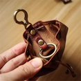 thumbnail image 3 of Simple Retro Storage Bag New Leather Drawstring Coin Purse Small Purses Wallets for Women Man Leather Coin Pouch Change Purse Mini Coin Purse Keychain Wallet Mens Coin Pouch (Brown), 3 of 5