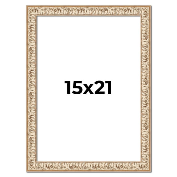 15x21 Frame White Real Wood Picture Frame Width 1.5 inches | Interior Frame Depth 0.5 inches |