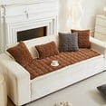 thumbnail image 5 of Thickened Winter Sofa Cushion | 70x180cm Straight Sitting Cushion | Non-Slip Bottom | Soft Warm Fabric | Red, White, Brown, Gray, 5 of 6