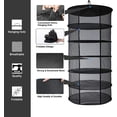 thumbnail image 3 of Drying Net, 6-layer Foldable Hydroponic Drying Rack, Dry Net Herbal Dryer, Gift Storage Bag, Black, 3 of 3