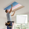 thumbnail image 4 of Pink Blue Brown Magnetic Fluorescent Light Covers for Ceiling Lights 2x4Ft, Farmhouse Gradient Wooden Plank Art Office Classroom Kitchen Drop Ceiling Light Covers Lighting Filters Shade Panel 3 Packs, 4 of 9