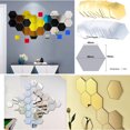 thumbnail image 2 of 3D Hexágono Acrílico Espejo Pegatinas De Pared DIY Arte Decoración Del Hogar Sala De Estar Pegatina Decorativa, 2 of 4