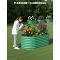 thumbnail image 4 of EDTara Oval Raised Garden Bed - Galvanized Steel Planter with Open-Bottom for Vegetables and Trees, 4 of 8